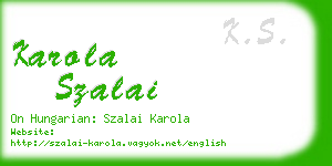 karola szalai business card